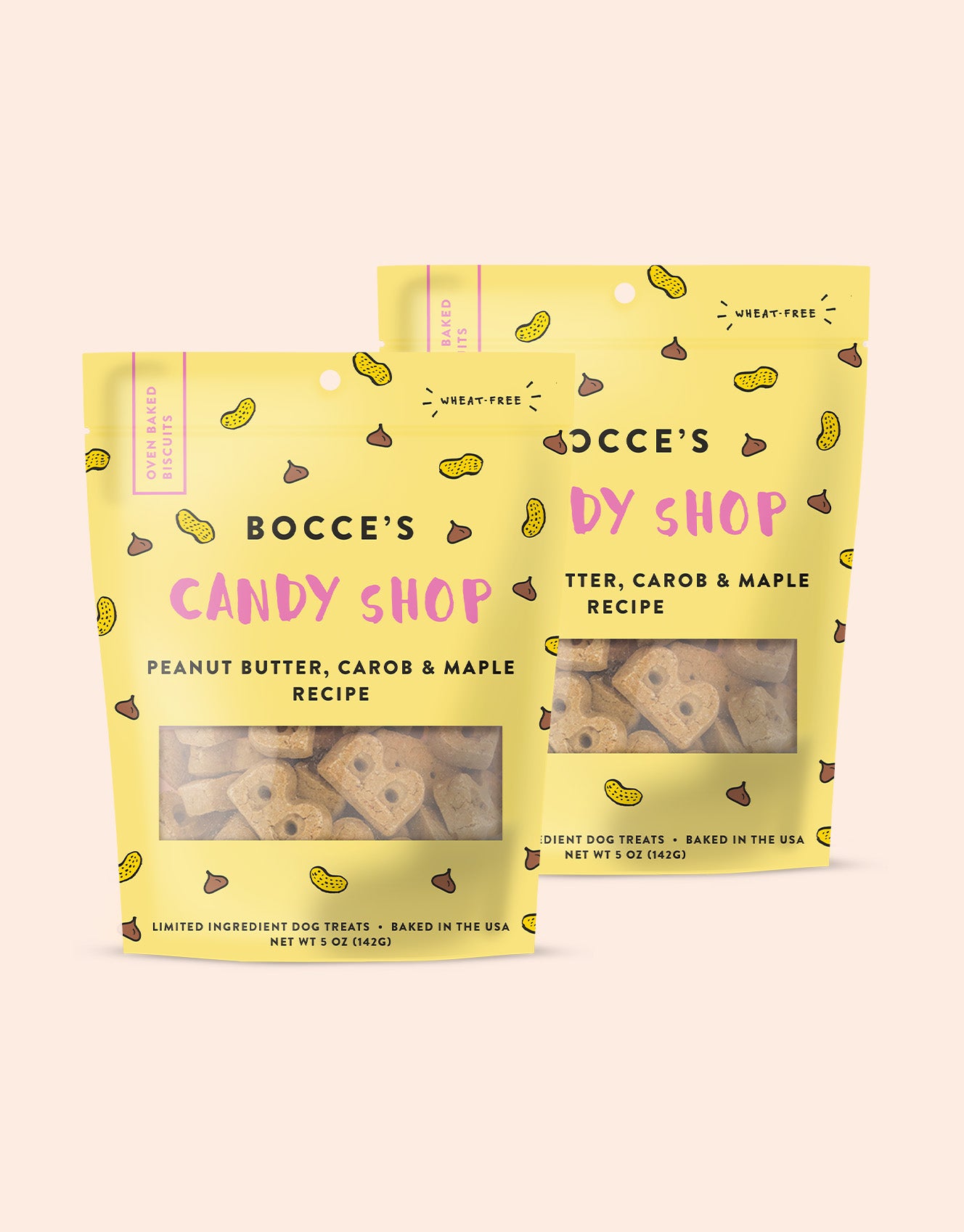 Peanut Butter Carob & Maple Biscuits 2-pack